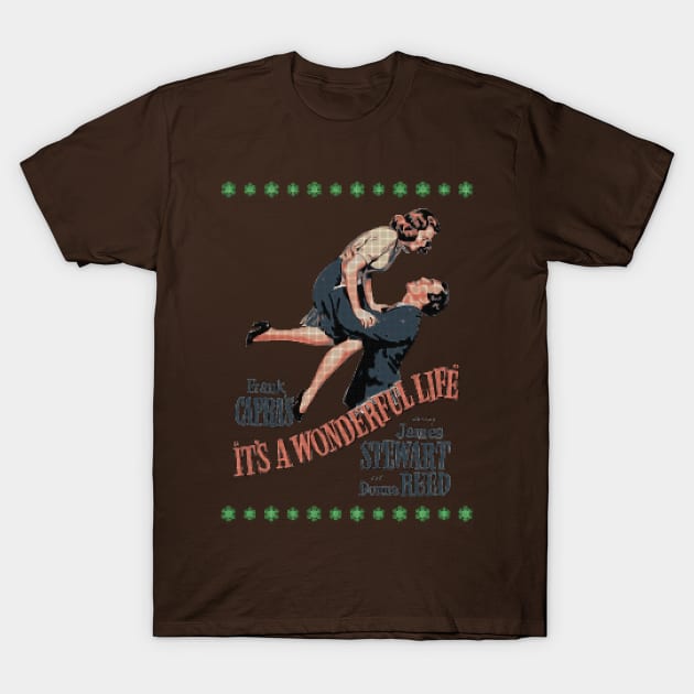 It's a Wonderful Life Christmas Sweater Cut Out T-Shirt by Invasion of the Remake